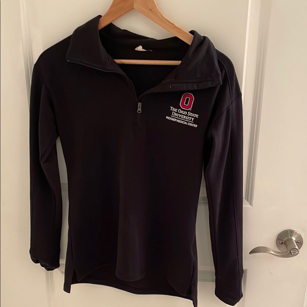 Ohio state wexner medical center track half zip sweater